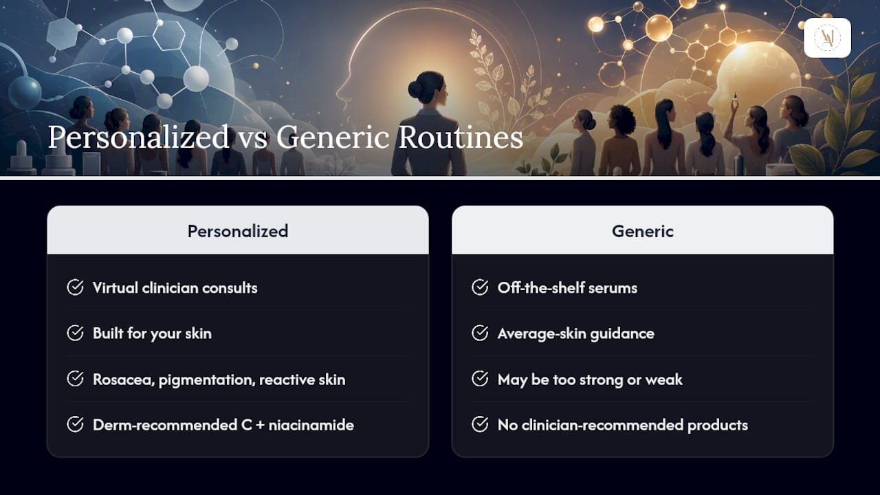 Get a routine built around your skin, not a generic guide — overview diagram