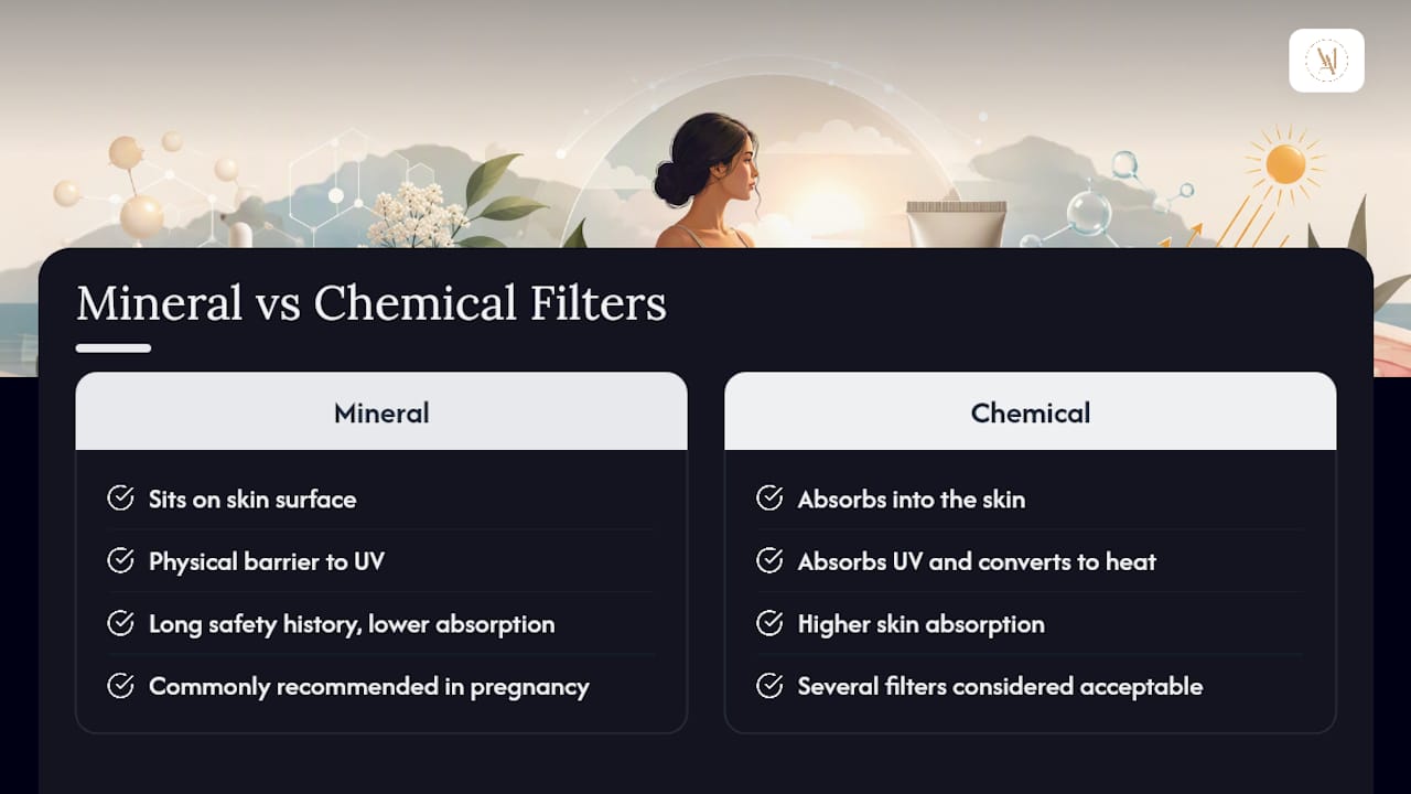 Mineral versus chemical sunscreen filters