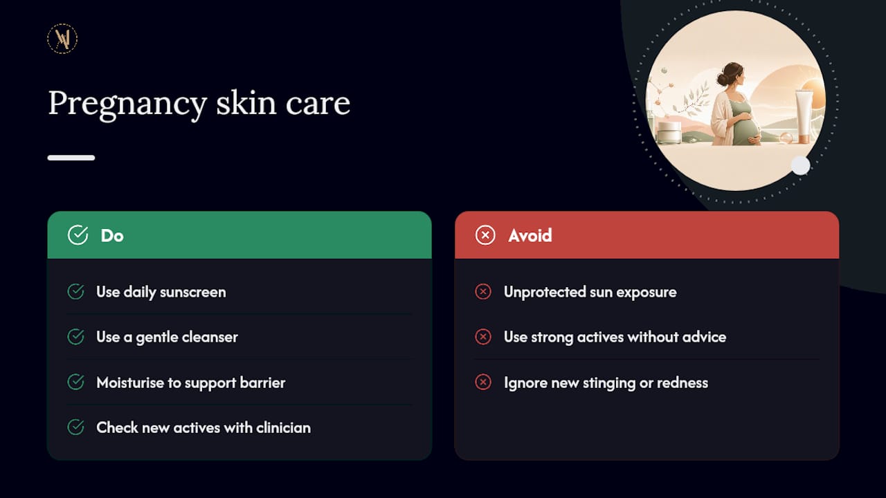 How pregnancy typically changes your skin â overview diagram