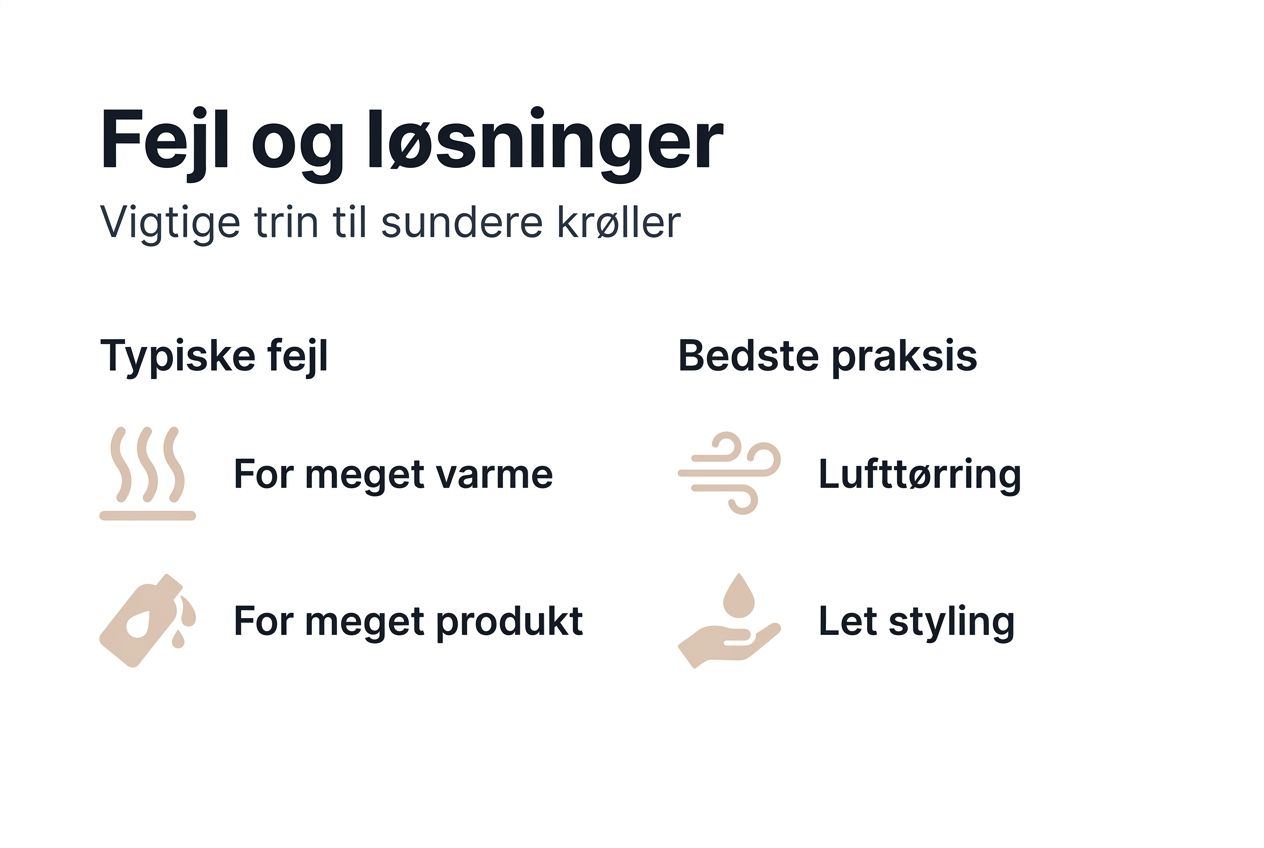 Infografik: Typiske fejl med krøllet hår – og hvordan du undgår dem