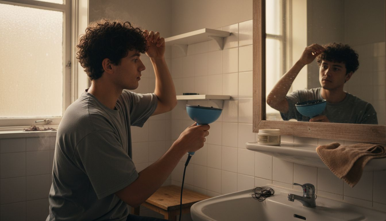 Mand sætter krøller med diffuser