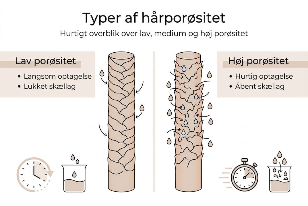 Grafisk guide: Sådan forstår du forskellen på hårtyper og porøsitet