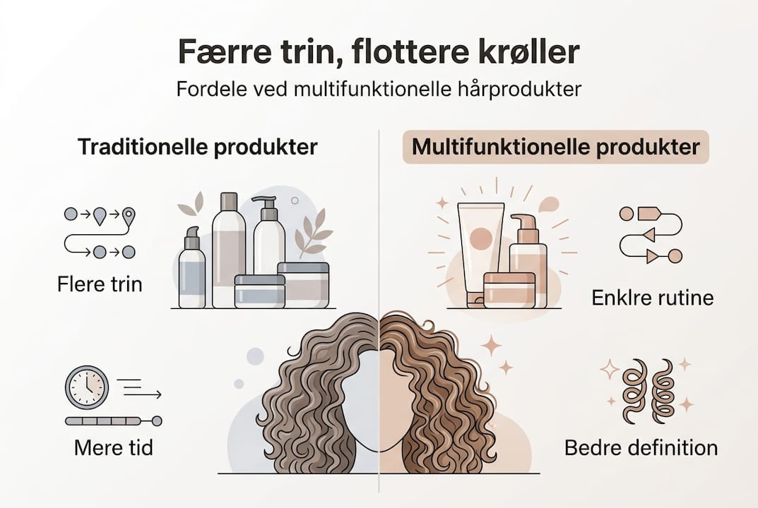 Se vores infografik, hvor vi sætter forskellige hårplejerutiner op mod hinanden og fremhæver deres fordele.