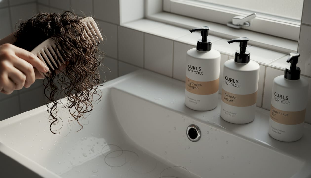 Krøllet hår plejes bedst ved at rede det forsigtigt igennem med fingrene og bruge gode stylingprodukter.