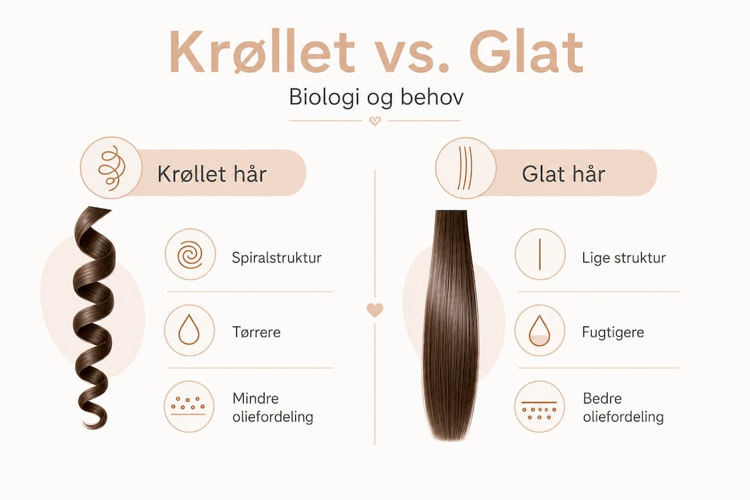Se vores infografik, hvor vi sætter krøllet og glat hår op mod hinanden