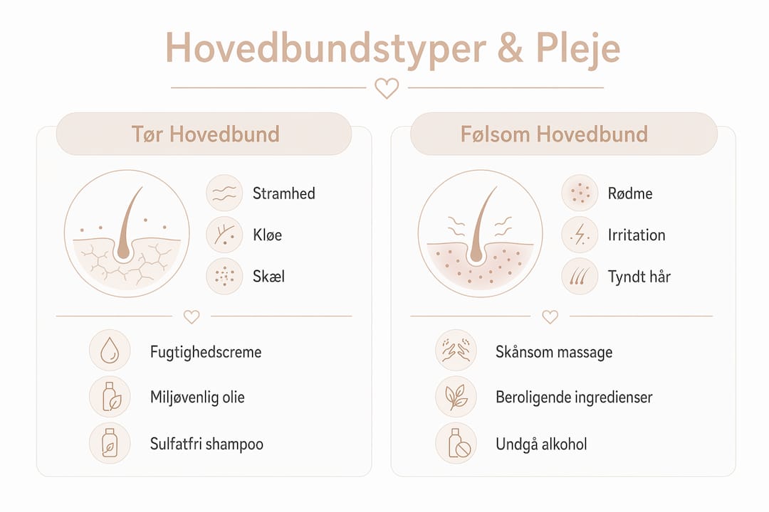 Oversigt: Forskellige hovedbundstyper og hvordan du bedst plejer dem