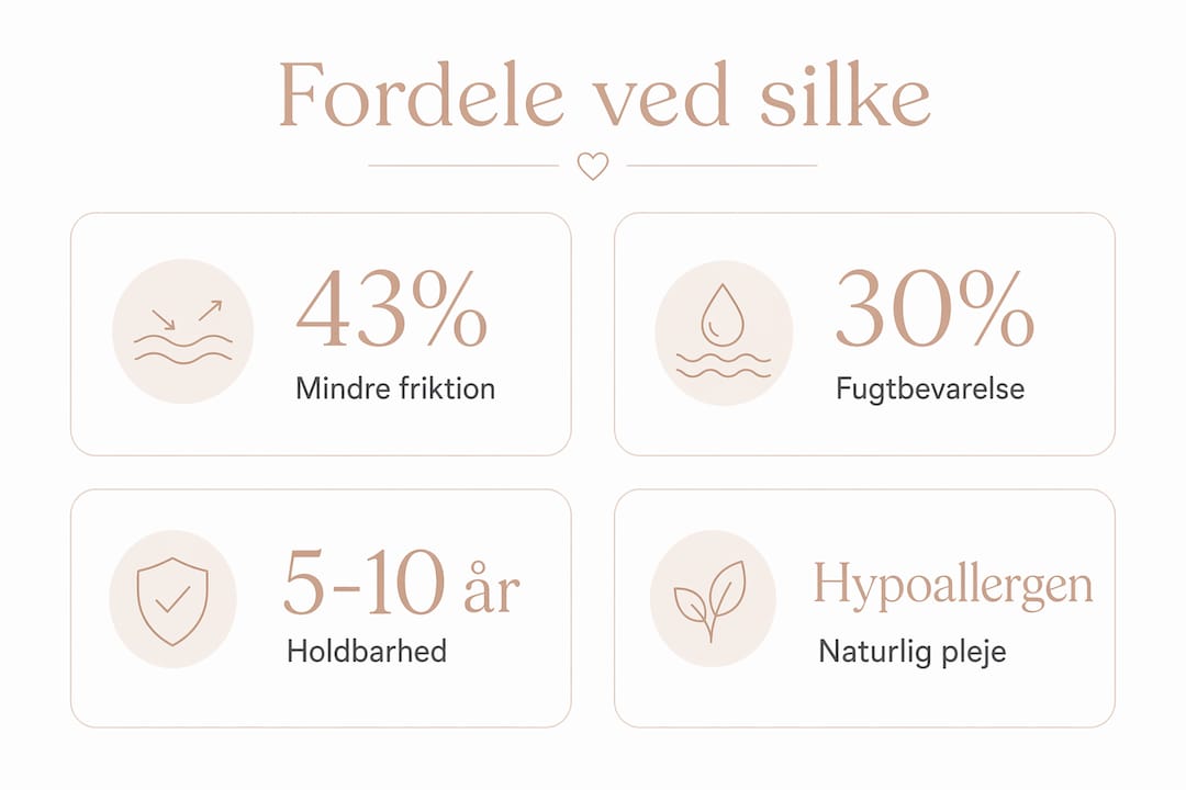 Grafik: De vigtigste fordele ved at vælge pudebetræk i silke