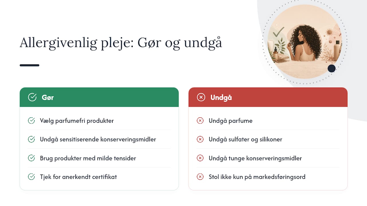 Hvad allergivenlig hårpleje egentlig betyder for krøllet hår — overview diagram