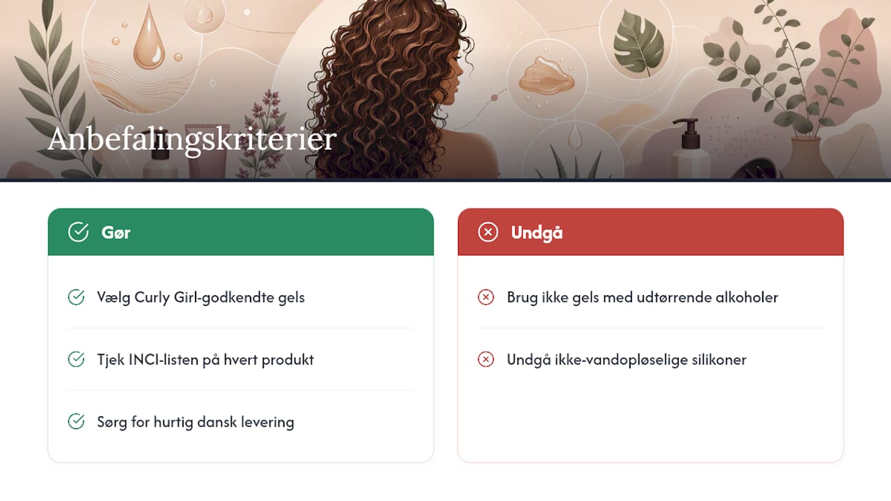 Hvorfor Curlsforyou anbefaler netop disse gels — overview diagram