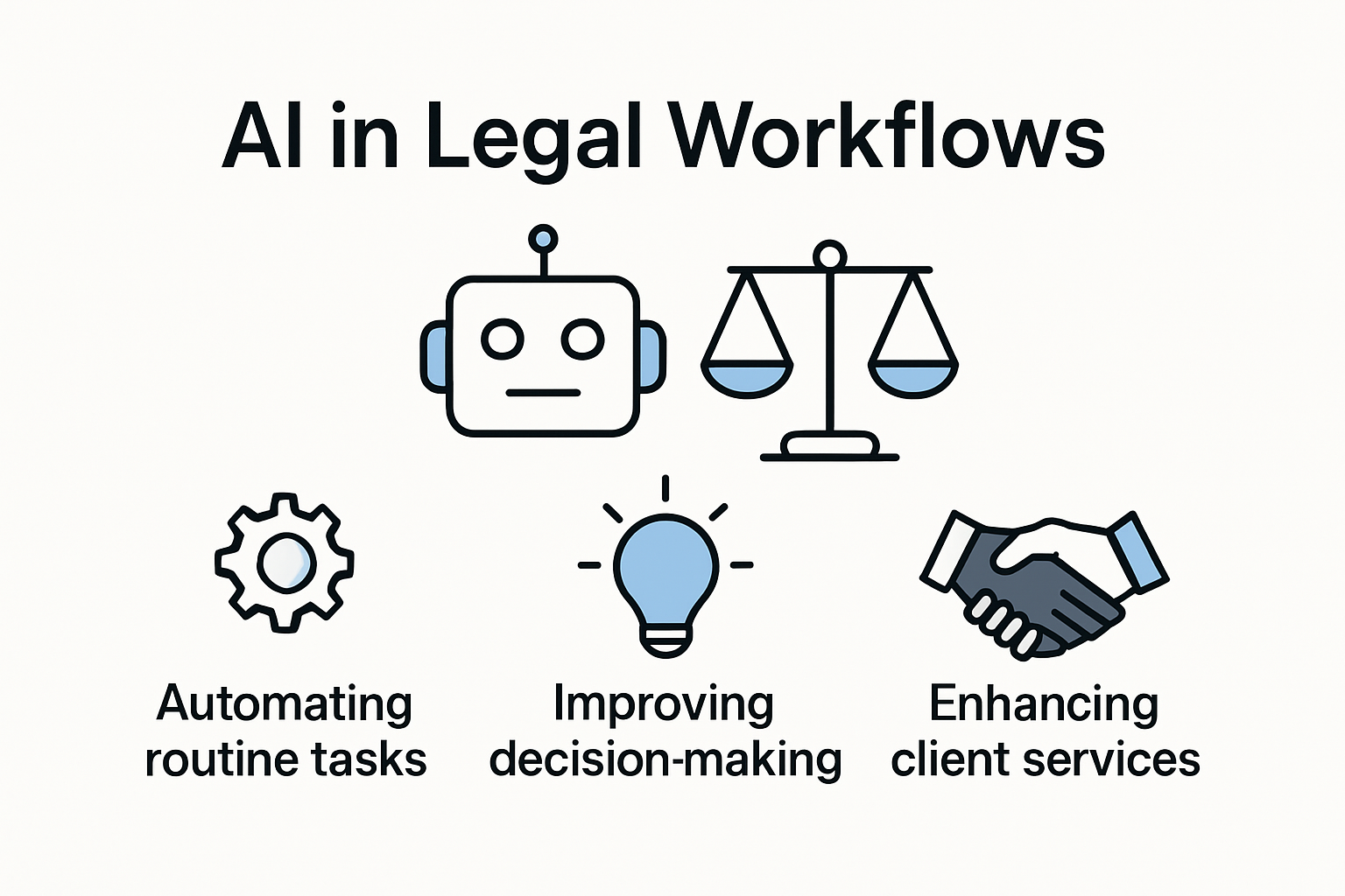 Visual summary of AI impact on legal workflows