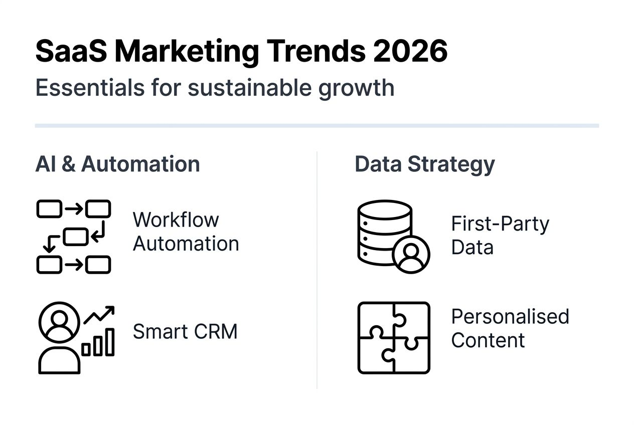 Infographic of SaaS marketing trends 2026