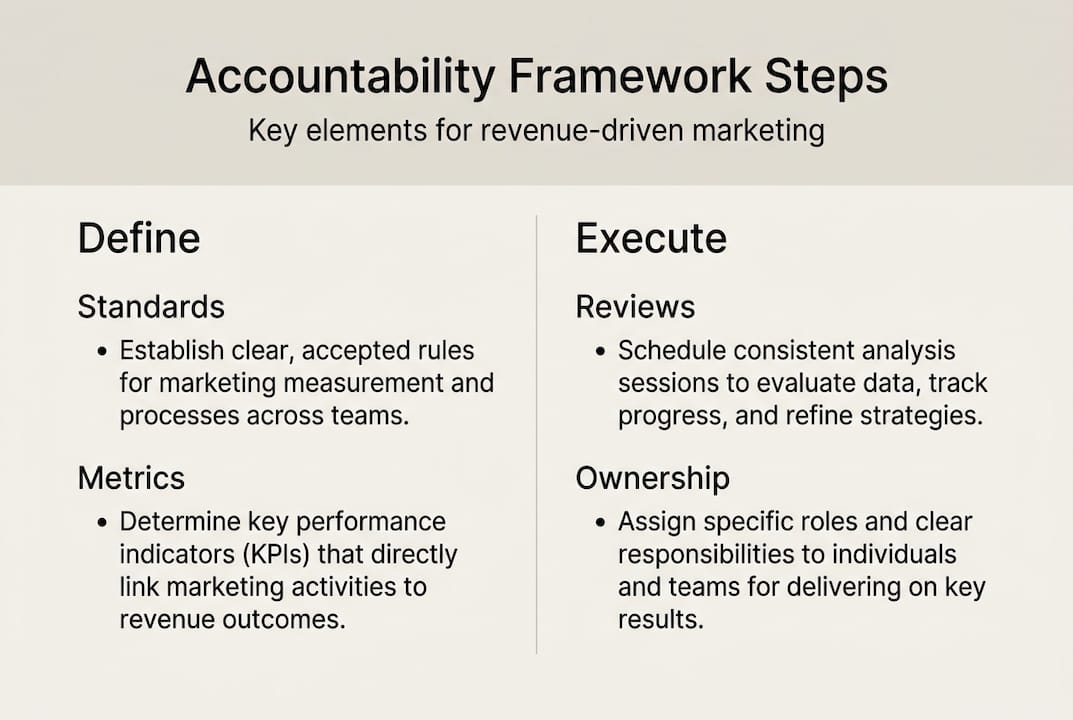 Infographic outlining accountability framework steps