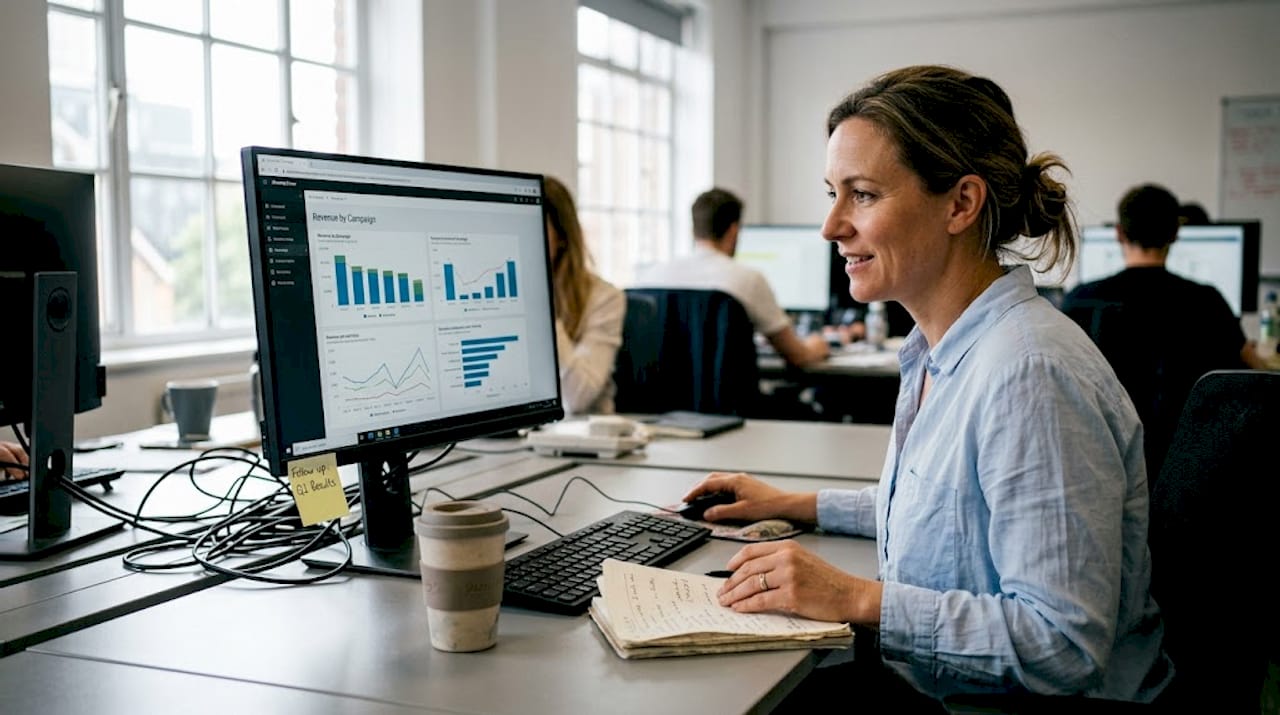 Director creates marketing accountability framework desk