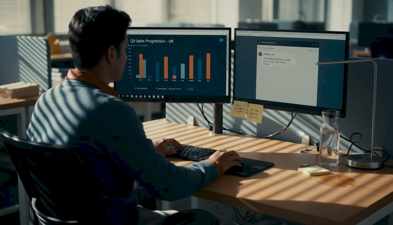 Marketing manager connecting activity to sales pipeline