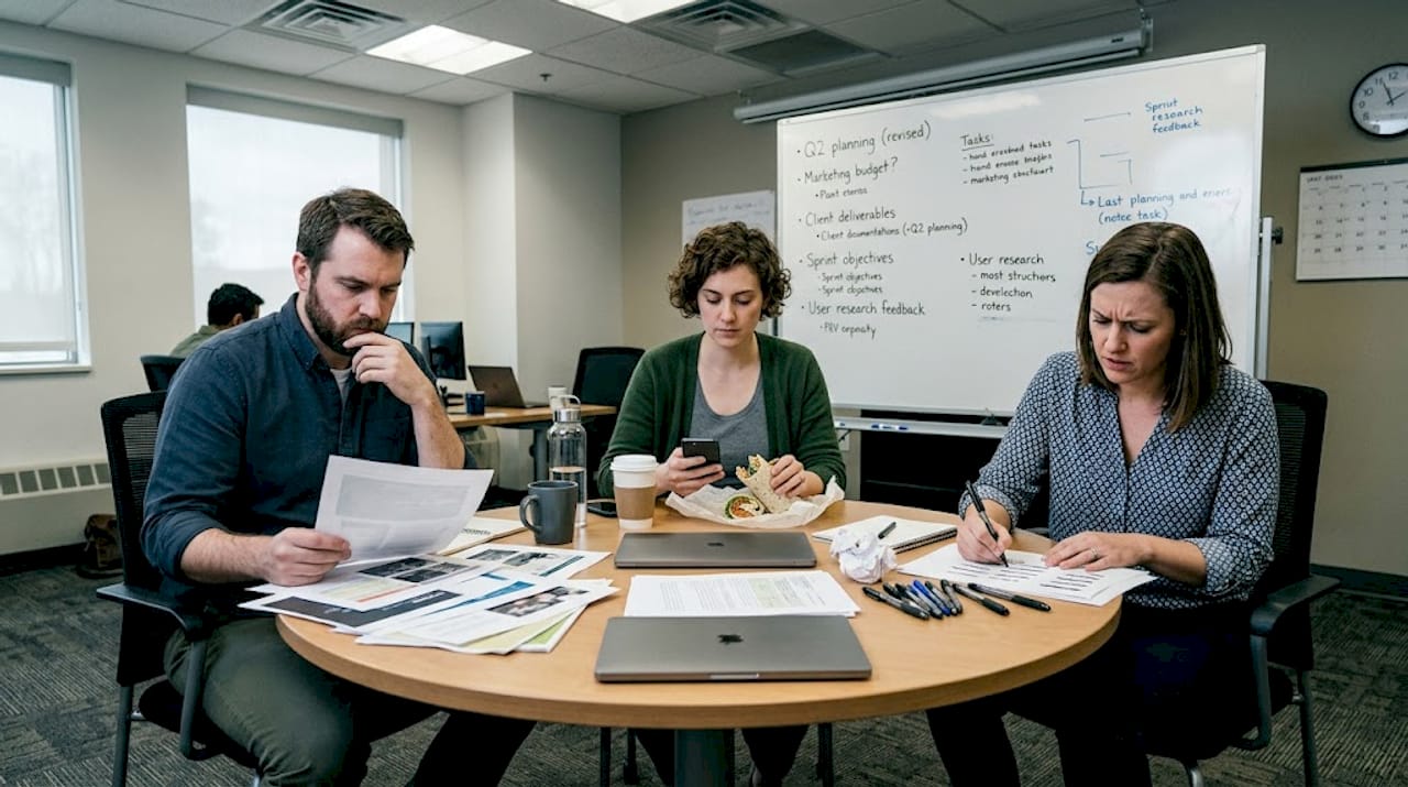 Team members duplicating efforts in workspace