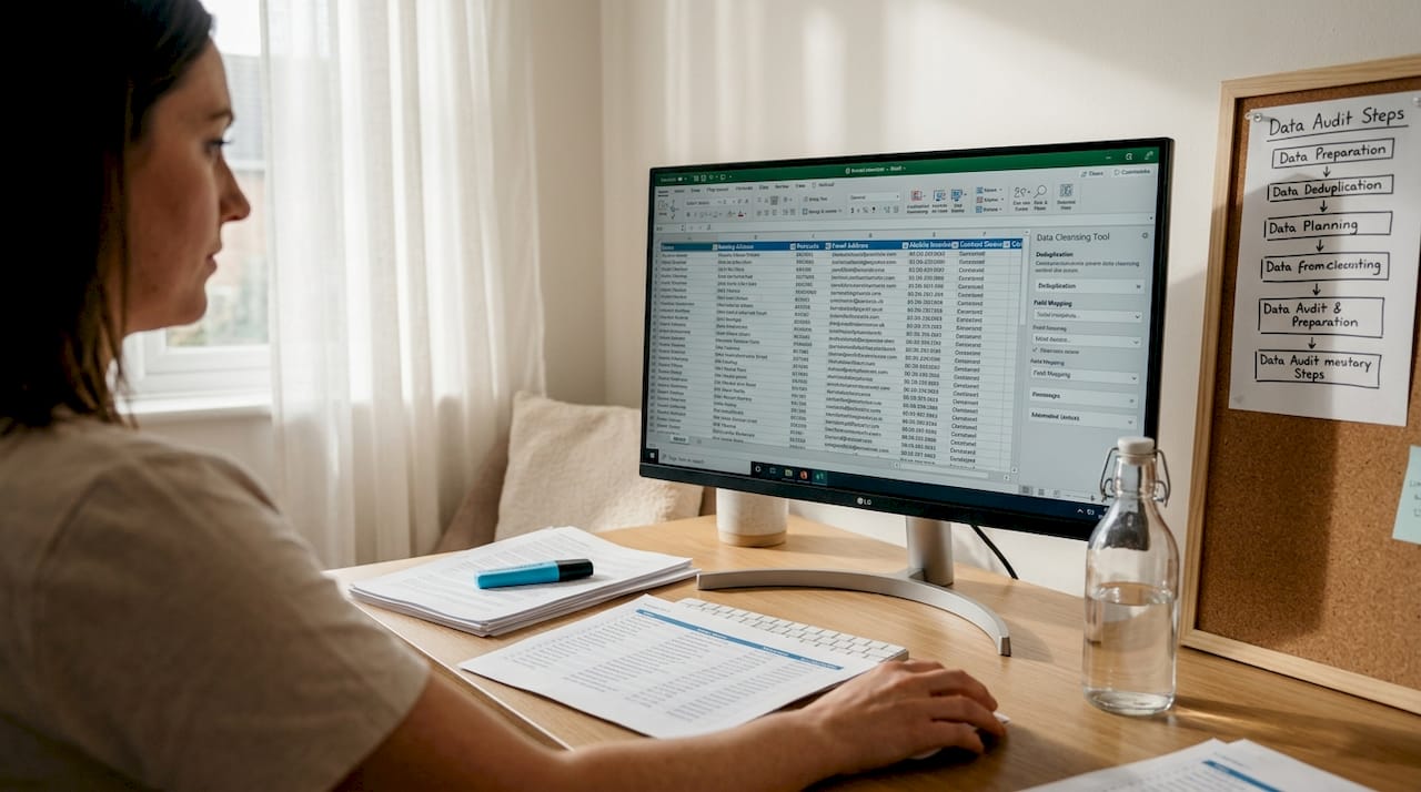 Business analyst preparing data for CRM migration