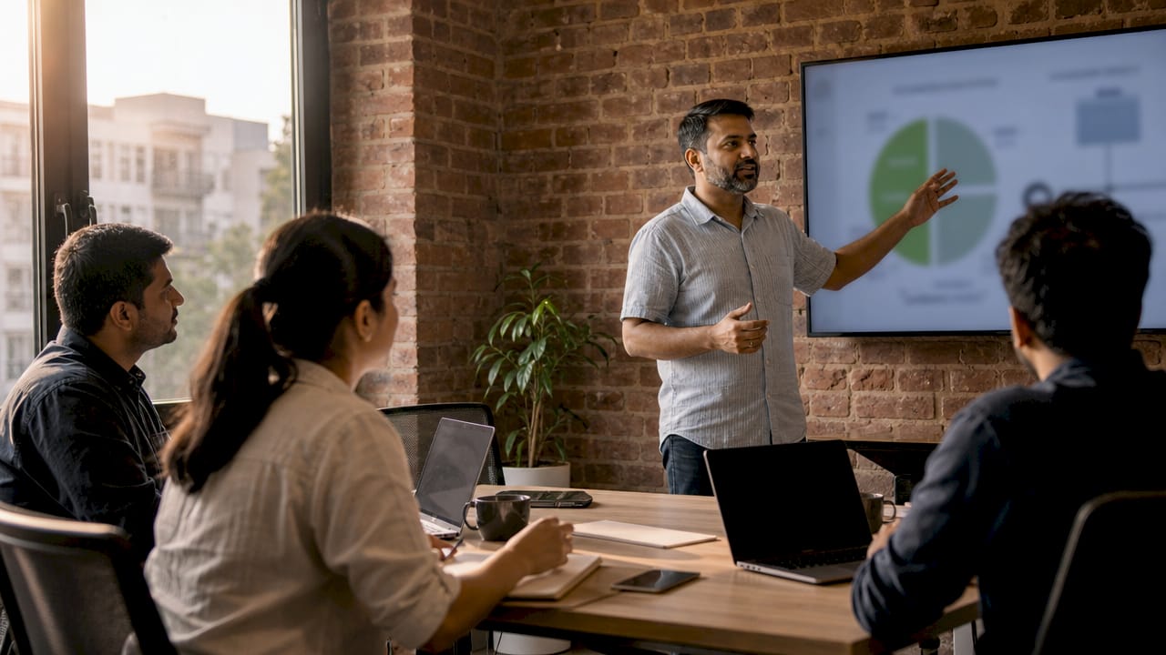 Fractional CMO guiding team meeting and strategy adjustment