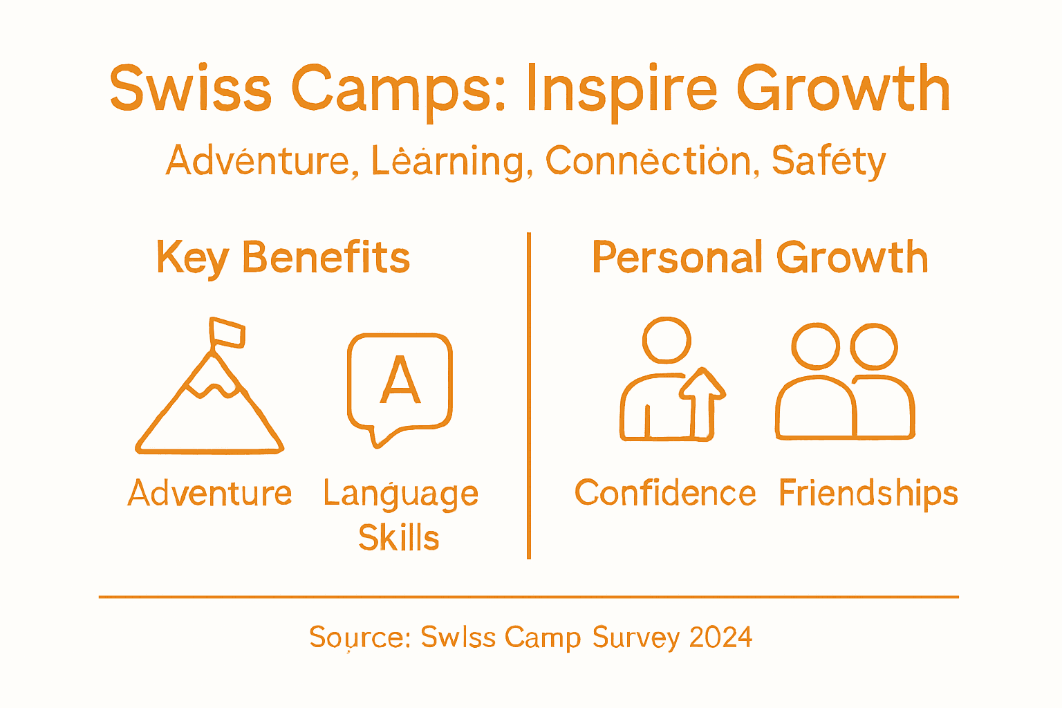Infographic showing summer camp benefits and growth