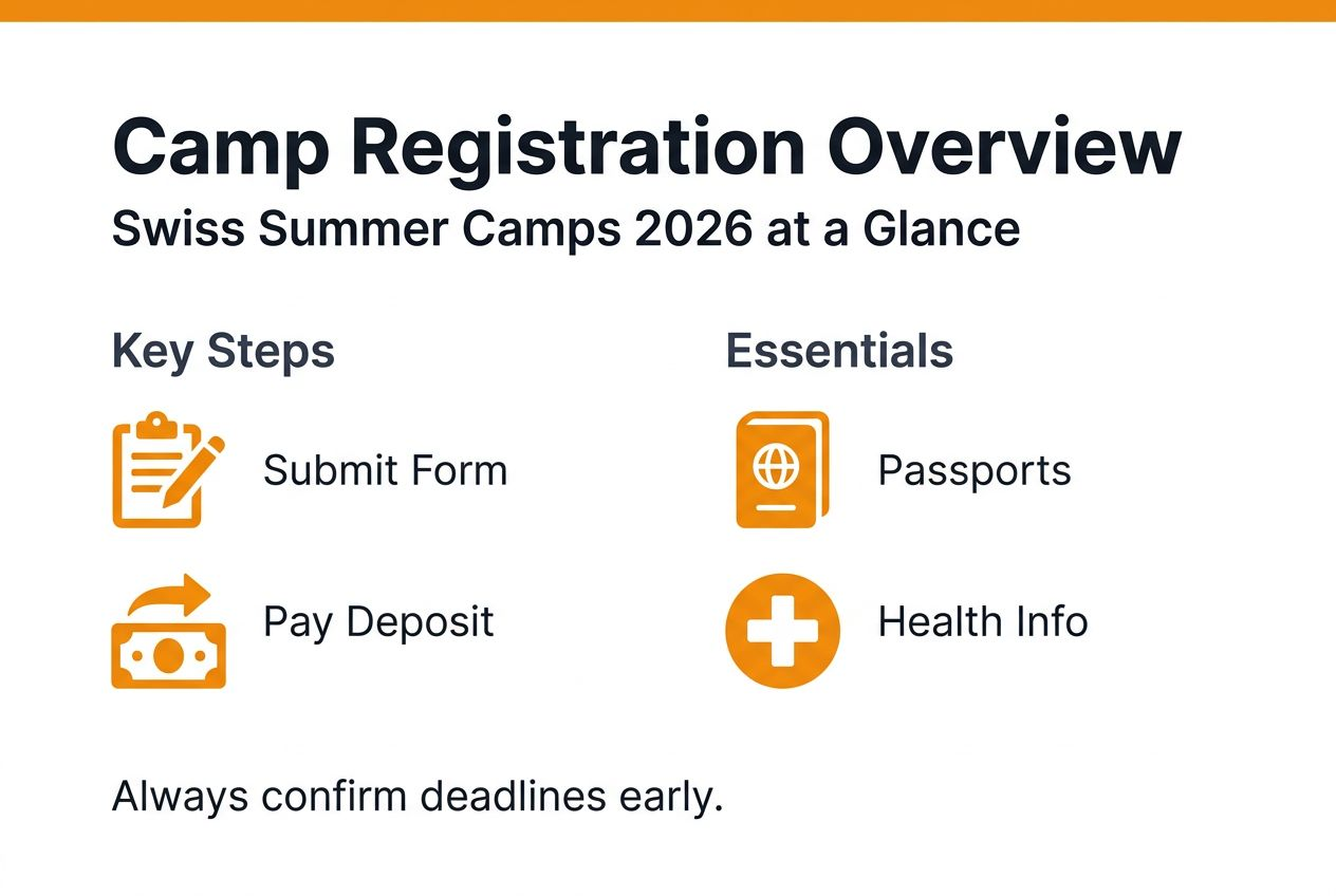 Infographic summarizing camp registration process