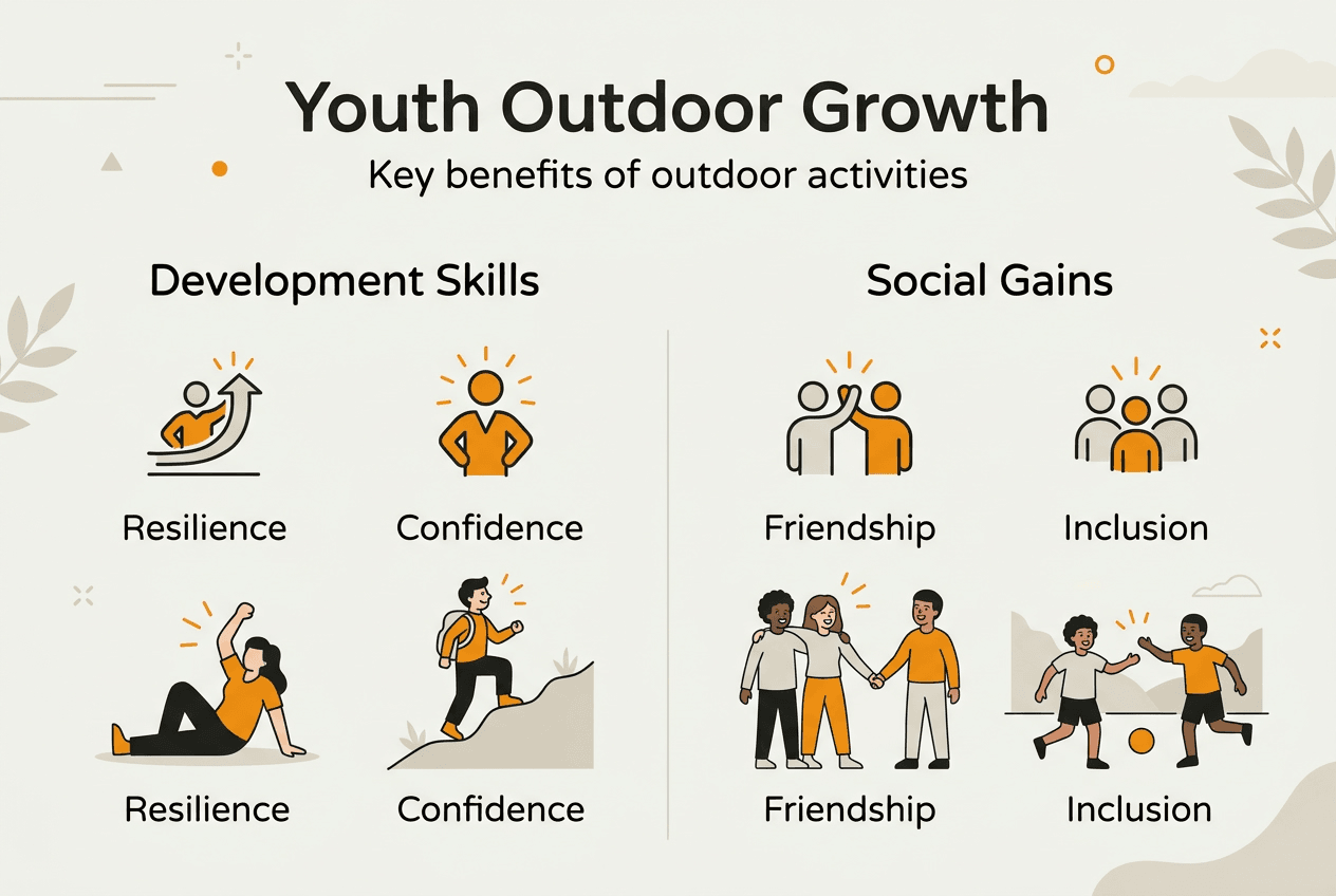 Infographic youth outdoor growth benefits