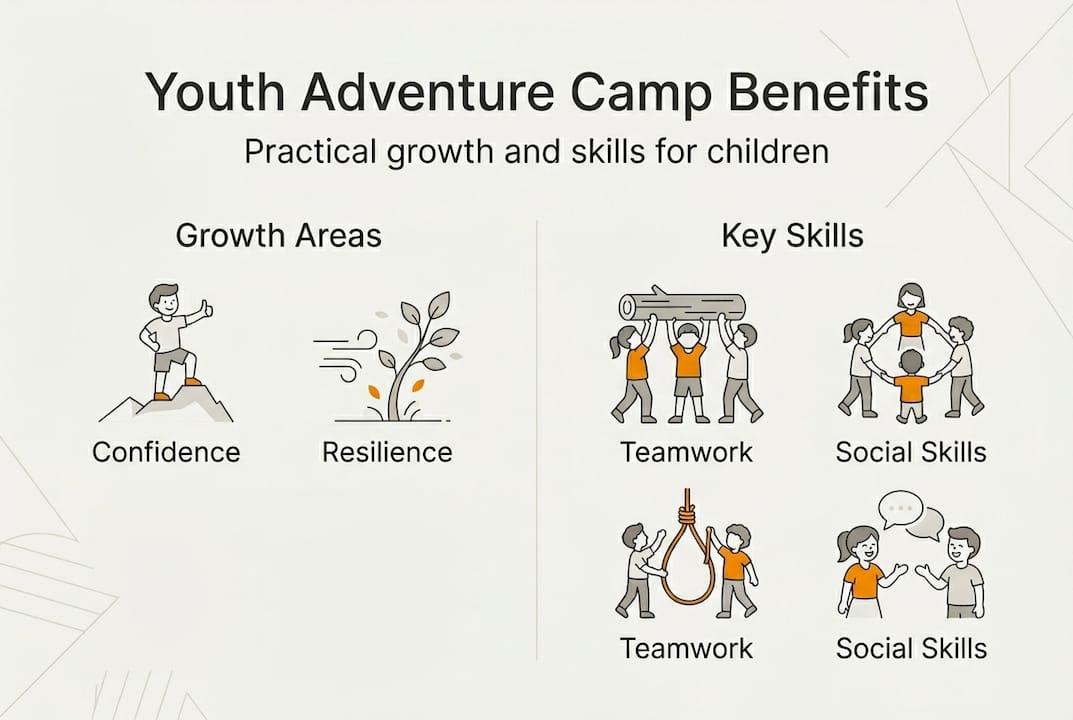What is youth adventure tourism? A parent's guide to camps 3 Infographic of camp benefits and growth areas