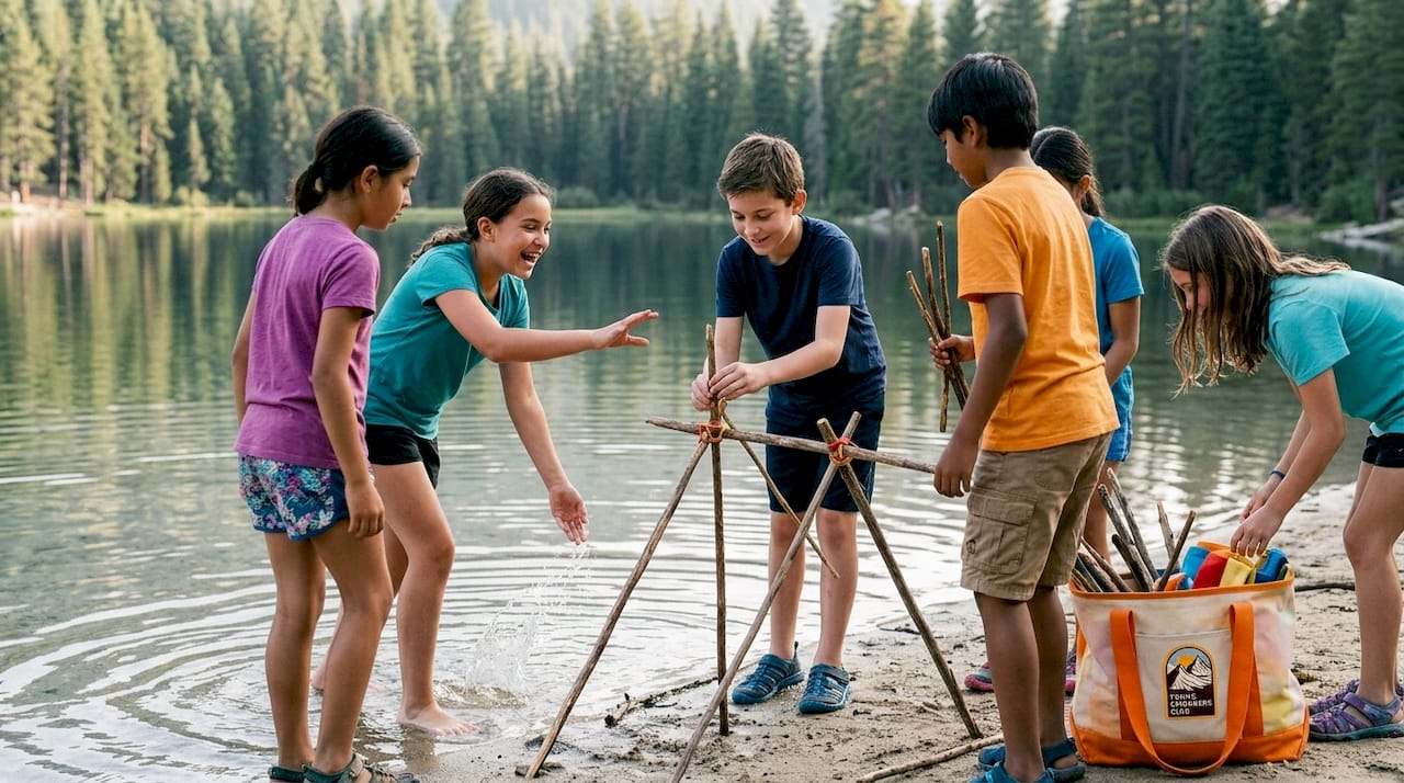 Personal Development Activities for Youth: 2026 Guide 2 Children collaborating on teamwork challenge outdoors