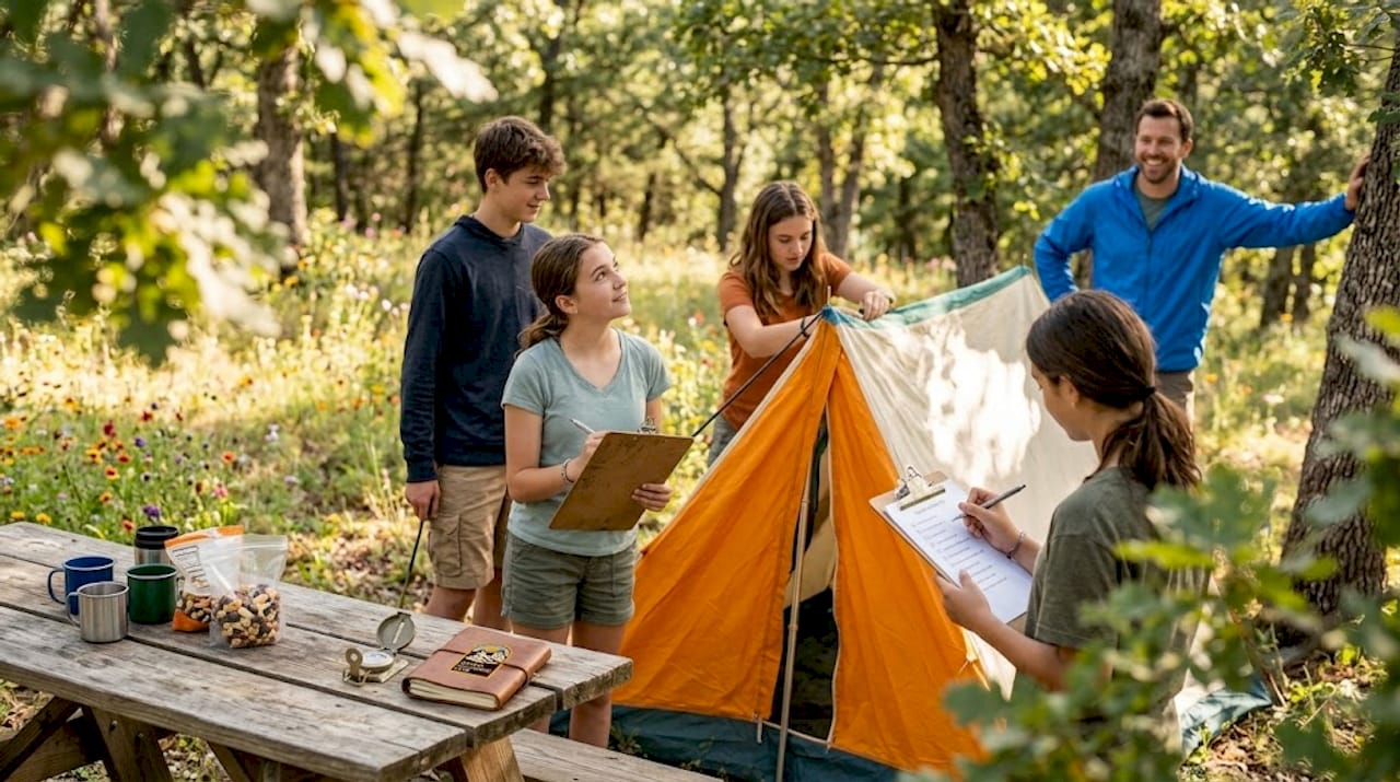 Definition of Youth Leadership: What It Really Means 2 Campers collaborating during outdoor leadership activity