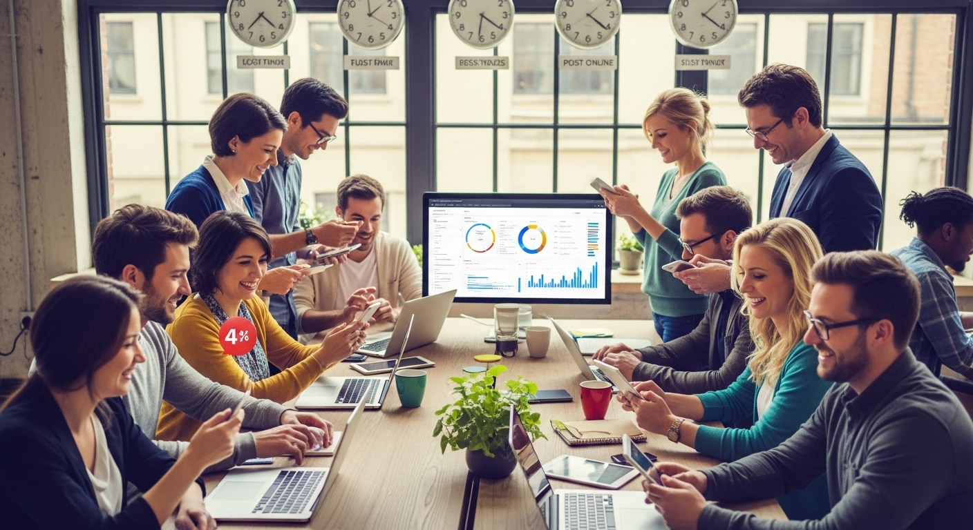 posting online, social media timing, digital engagement posting online, social media timing, digital engagement
