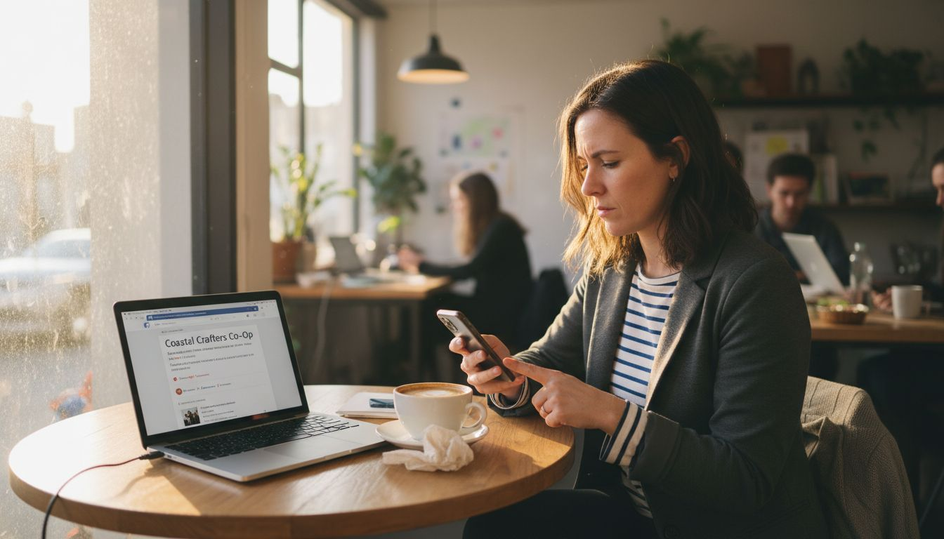 Business owner responding to social media comments