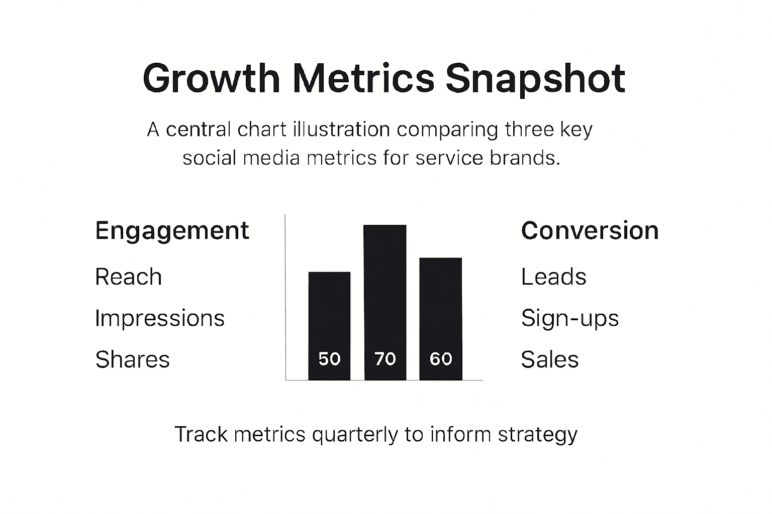 Infographic showing growth metrics overview