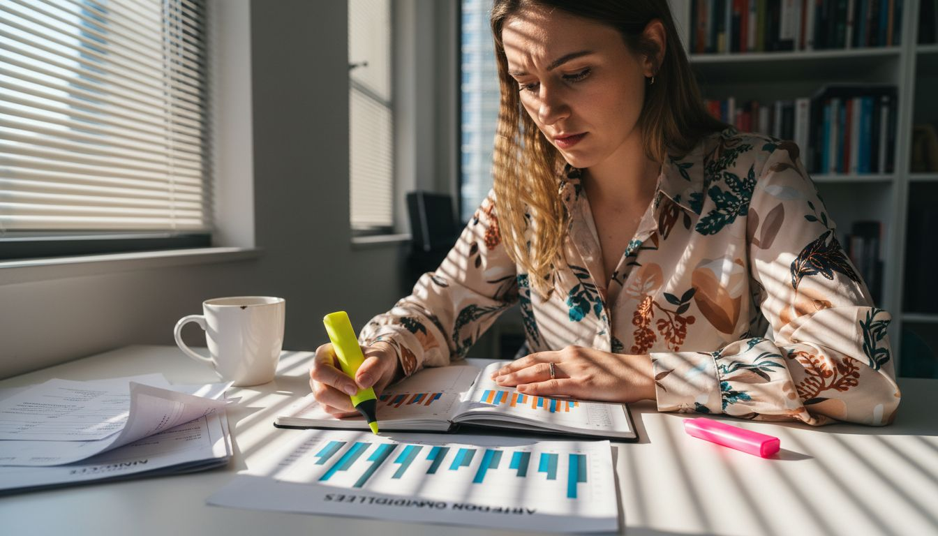 Manager reviewing attribution model graphs
