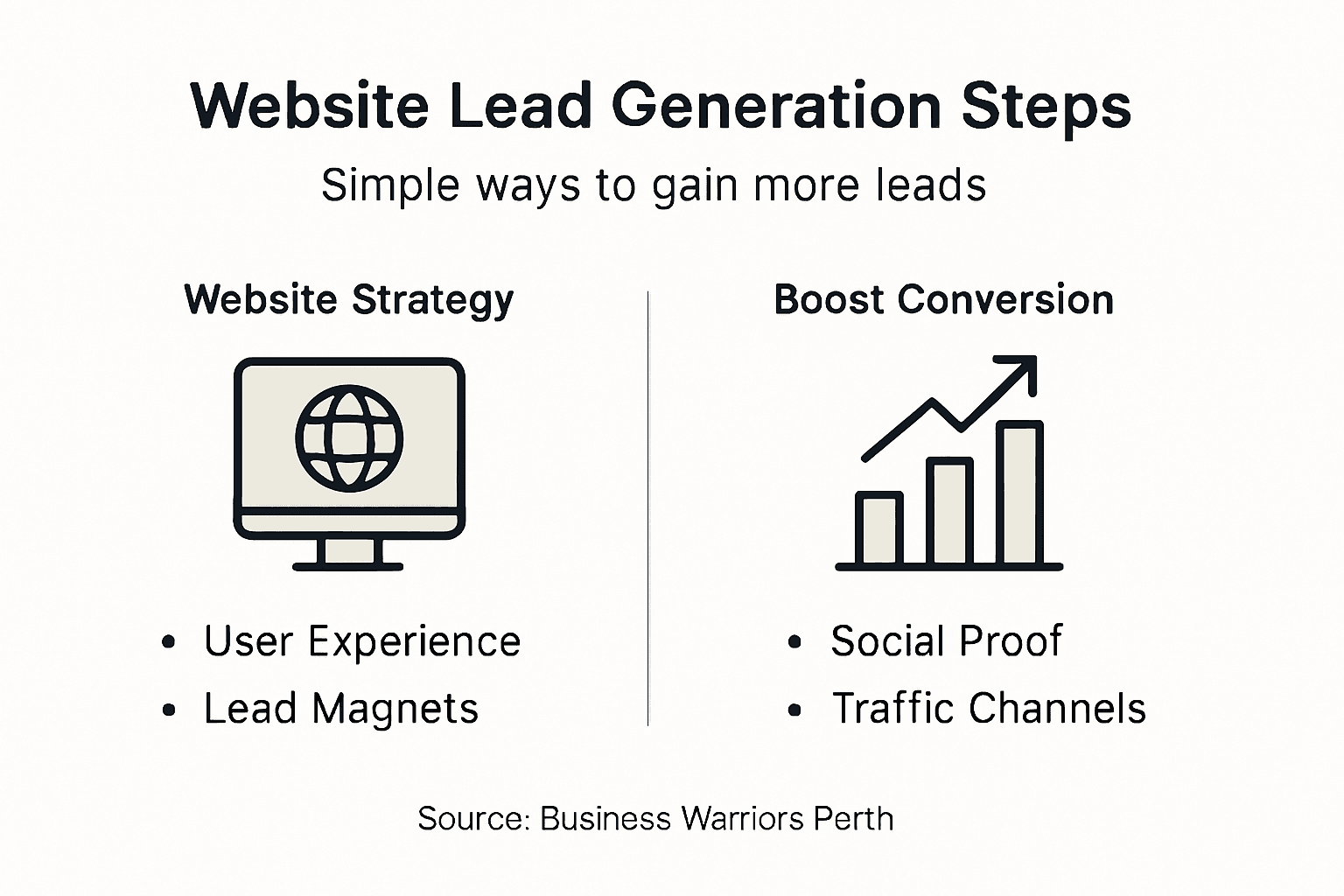 Infographic steps to generate website leads