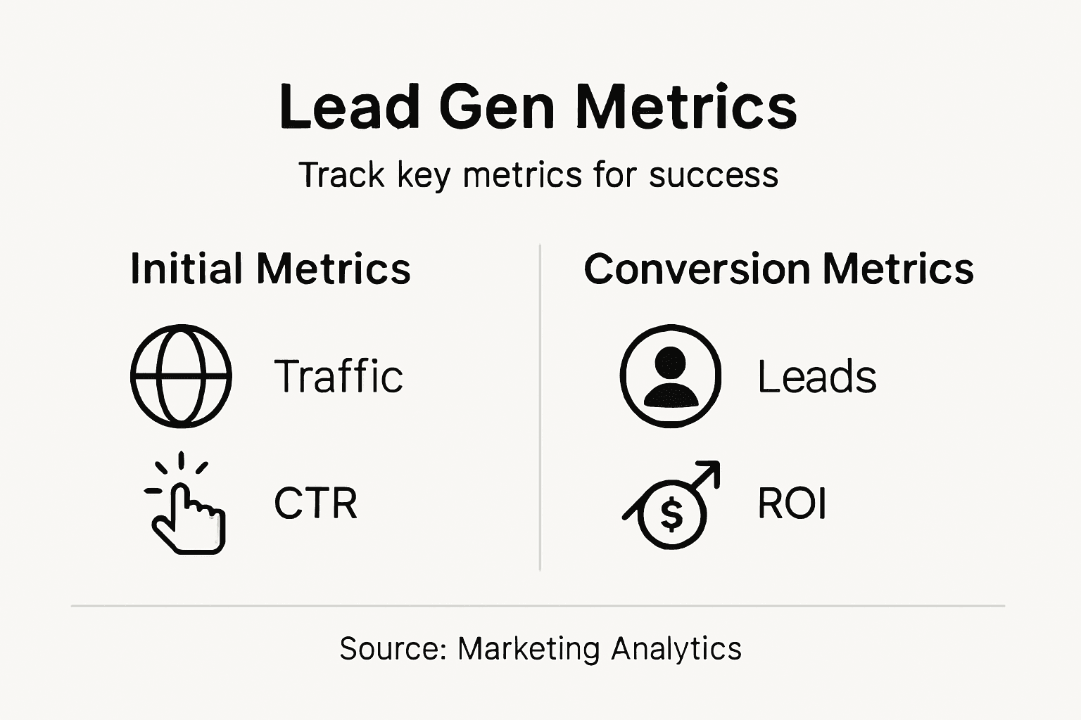 Infographic overview of lead gen metrics