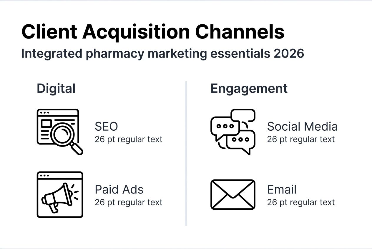 Infographic pharmacy marketing client channels
