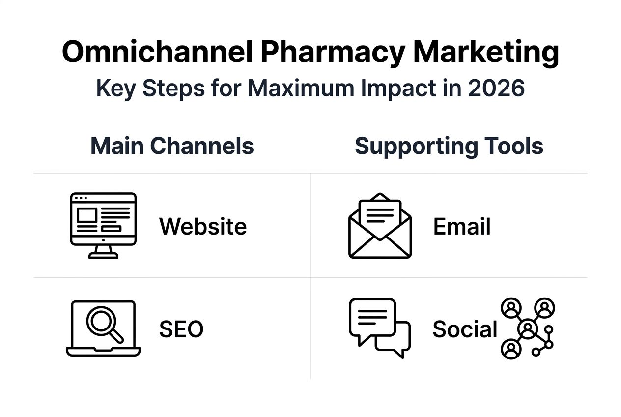 Infographic for pharmacy omnichannel marketing steps