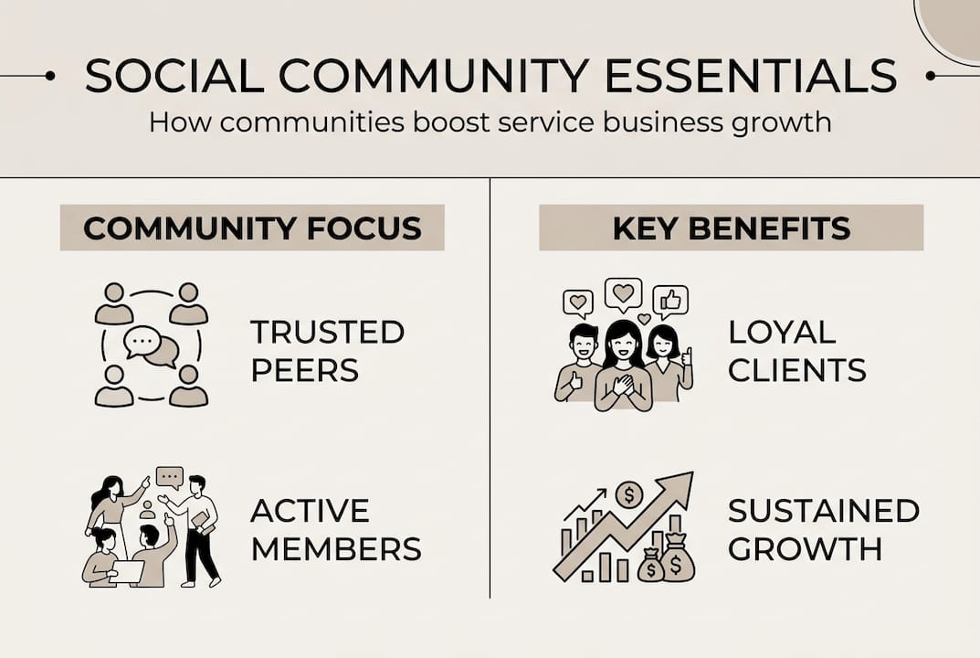 Infographic illustrates social community essentials