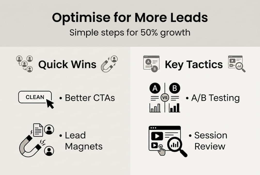 Infographic shows quick wins and key tactics