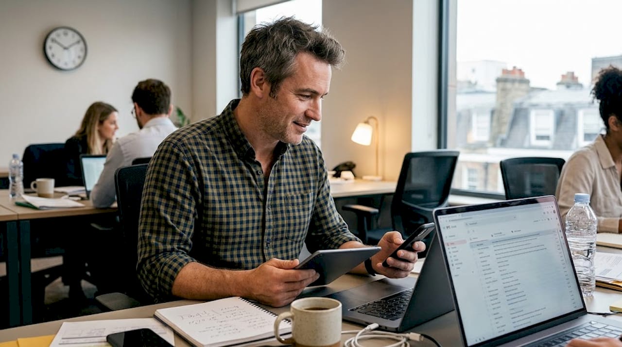 Multi-channel lead generation in busy workspace