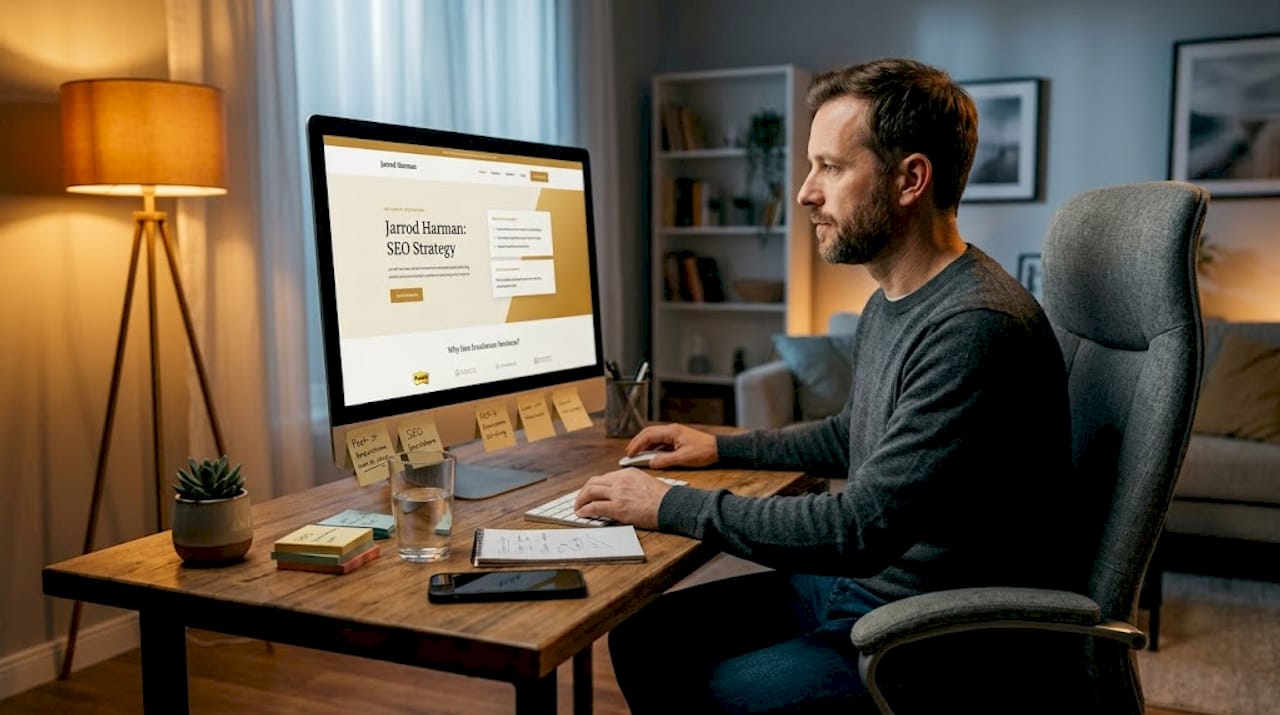 Freelancer reviewing website for conversion