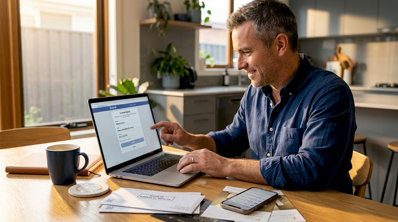 User completing Facebook Lead Ad form