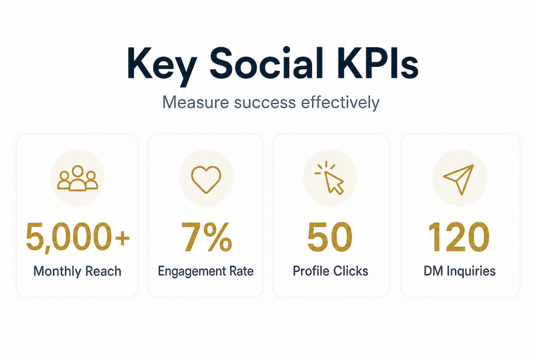 Infographic with key social media KPIs