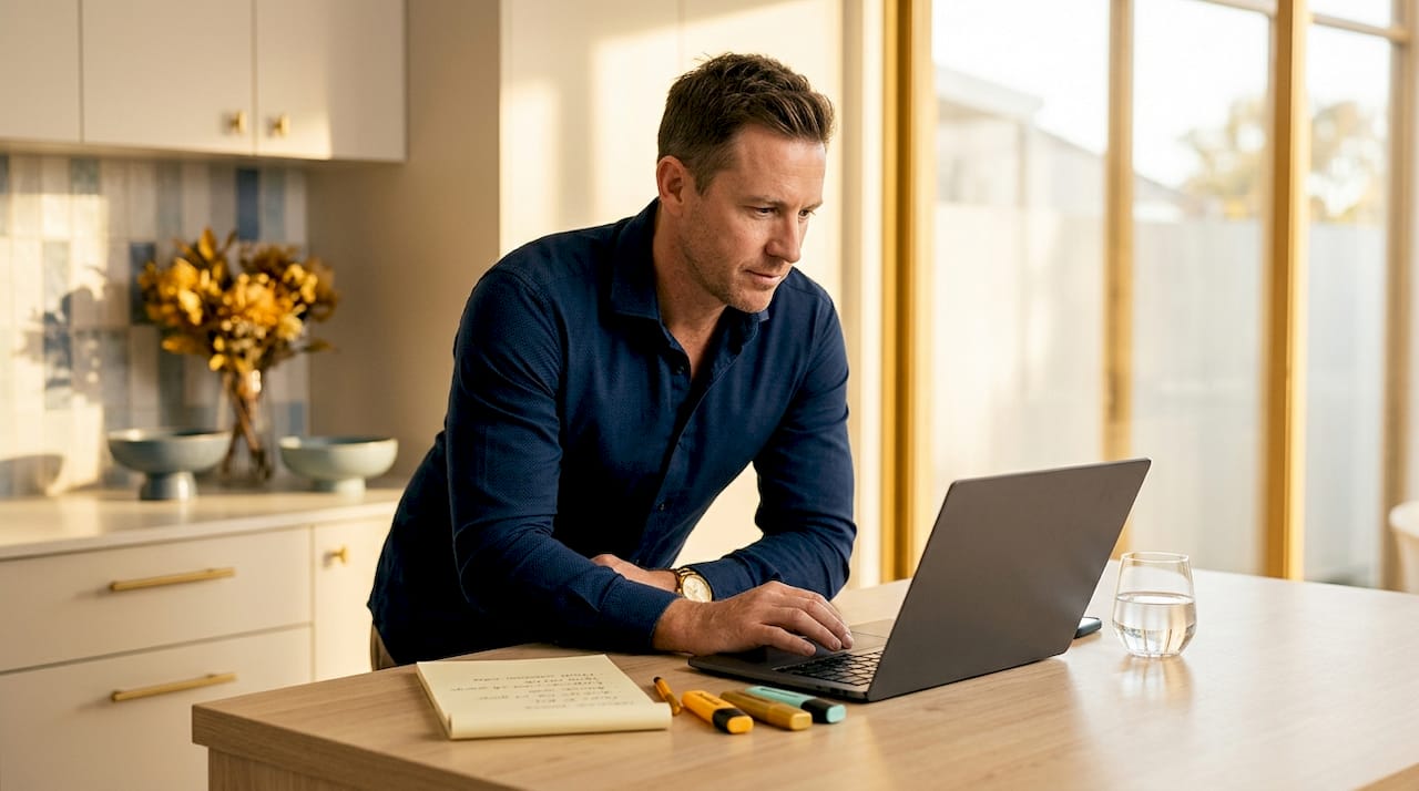 Marketer managing paid ad campaign