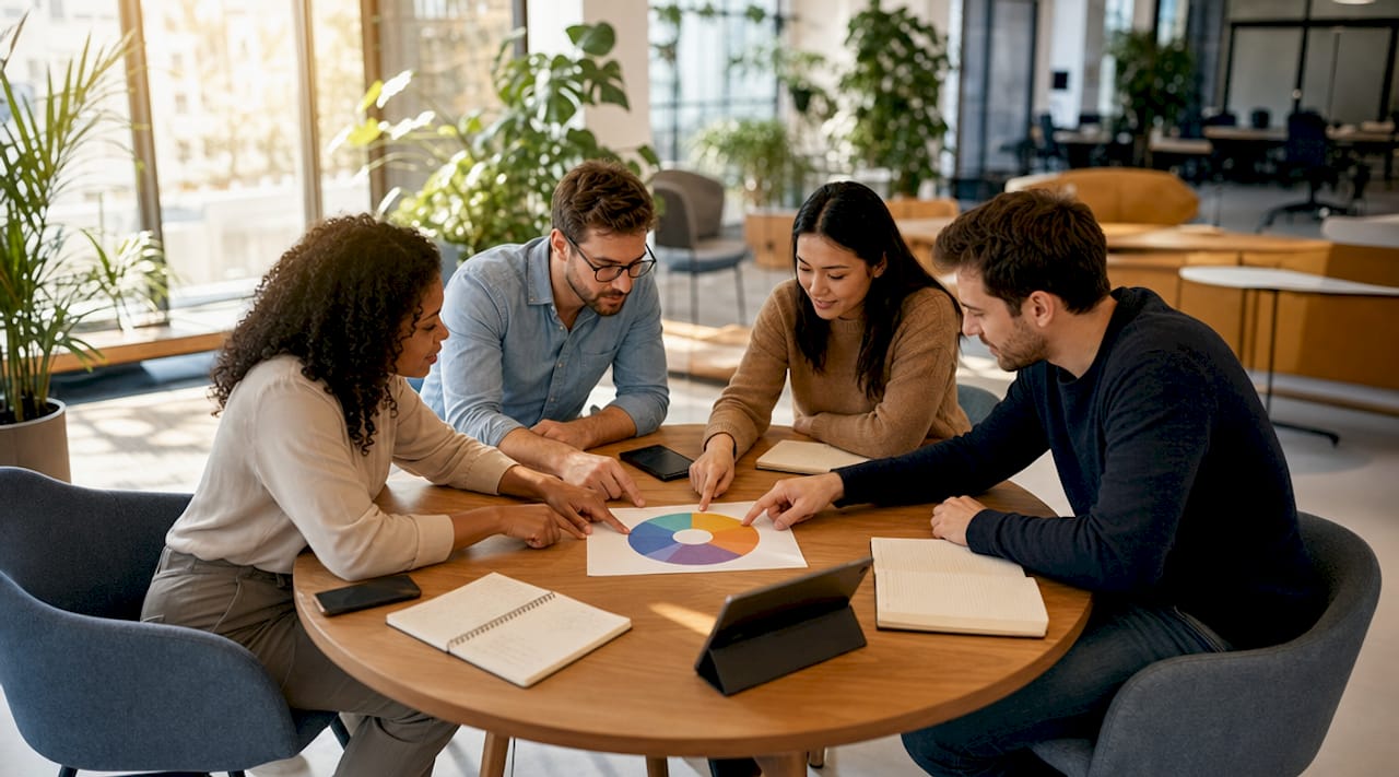 Team collaborating on audience targeting strategy