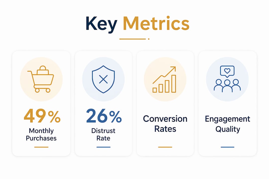 Infographic showing key influencer marketing metrics
