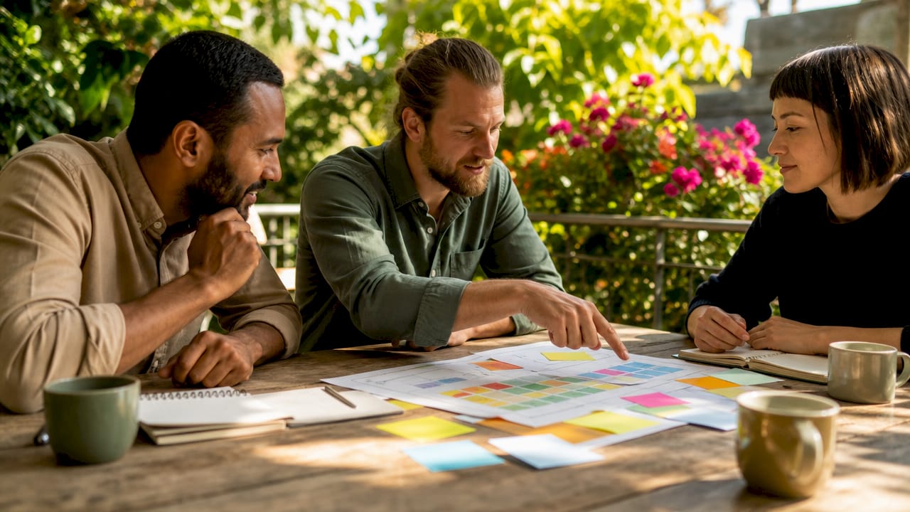 Marketing team collaborating on lead classification