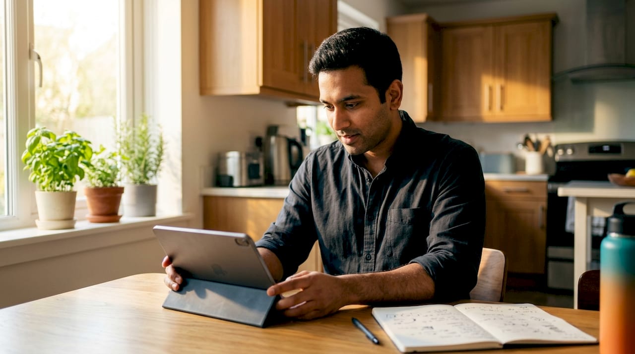 Hands adjusting social media audience filters