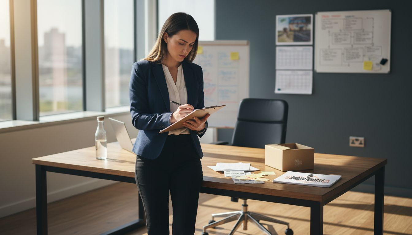 Manager reviews same day delivery checklist