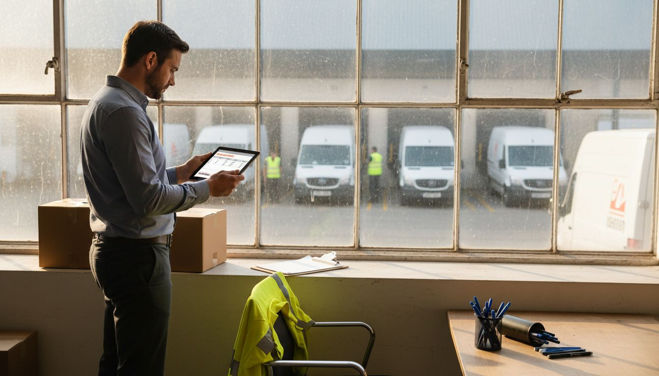 Logistics manager overseeing UK same day deliveries