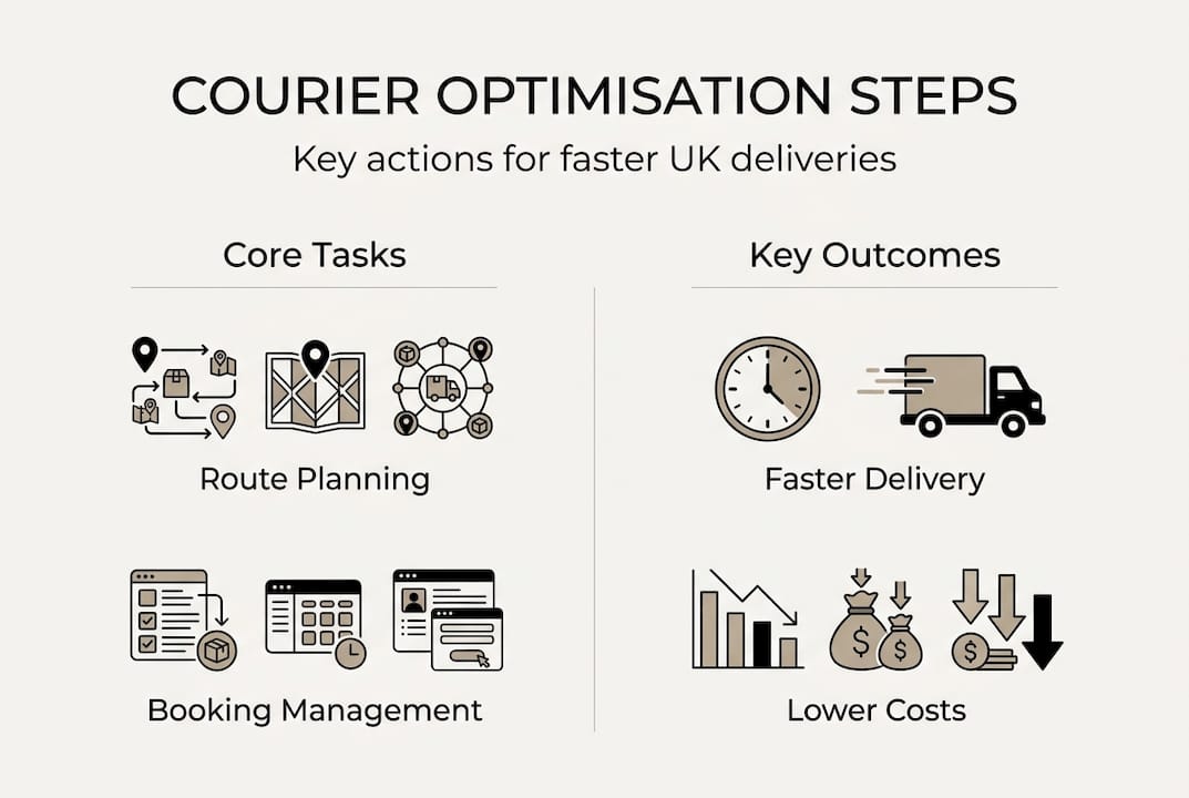 Infographic shows courier optimisation steps