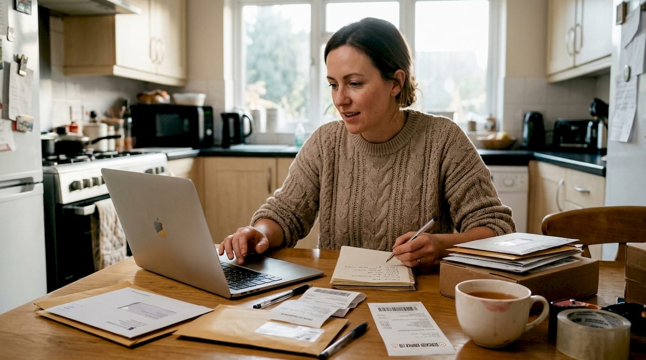 Business owner updates courier address details